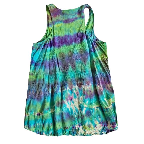 Y2k Silk Butterfly Top Sleeveless Hippie Boho Sequin - XS - Picture 4 of 6